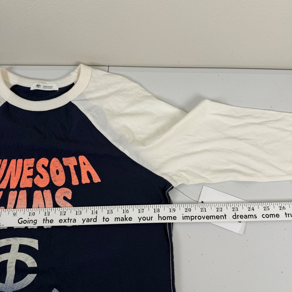 NWT 47 Brand Womens‎ Medium Minnesota Twins Baseball MLB Raglan Shirt - Picture 7 of 9